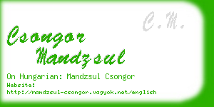 csongor mandzsul business card